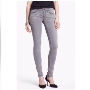 FREE PEOPLE Faded Light Gray Mid Low Rise Skinny Ankle Stretch Cotton Jeans Sz26
